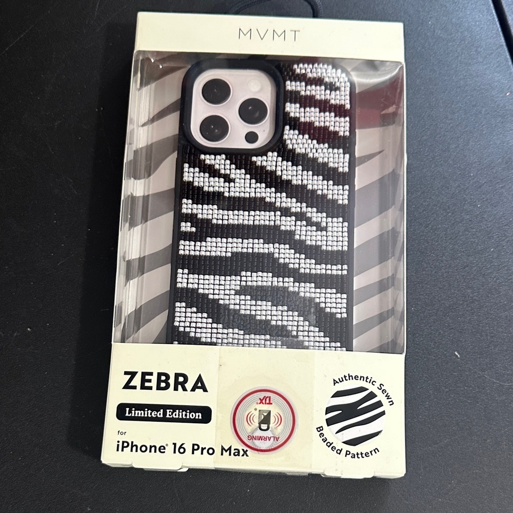 MVMT limited edition beaded zebra iPhone 16 pro max